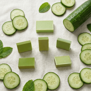 Cucumber Heritage Block Hand Poured Goat Milk Soap Bar