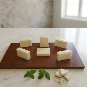 Coconut Mint Heritage Block Hand Poured Goat Milk Soap Bar